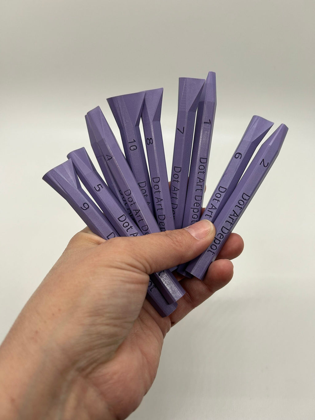 PETAL shaped dotting tools Pretty Purple 10 piece set image 7