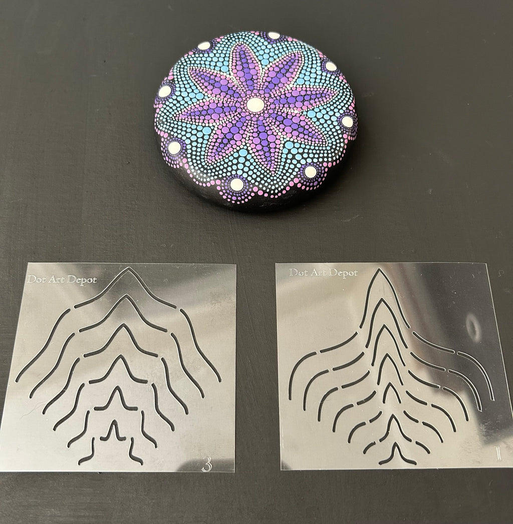 Lydia May’s Mandala Painting 9 FIRE ELEMENTS Stencil Shapes image 6
