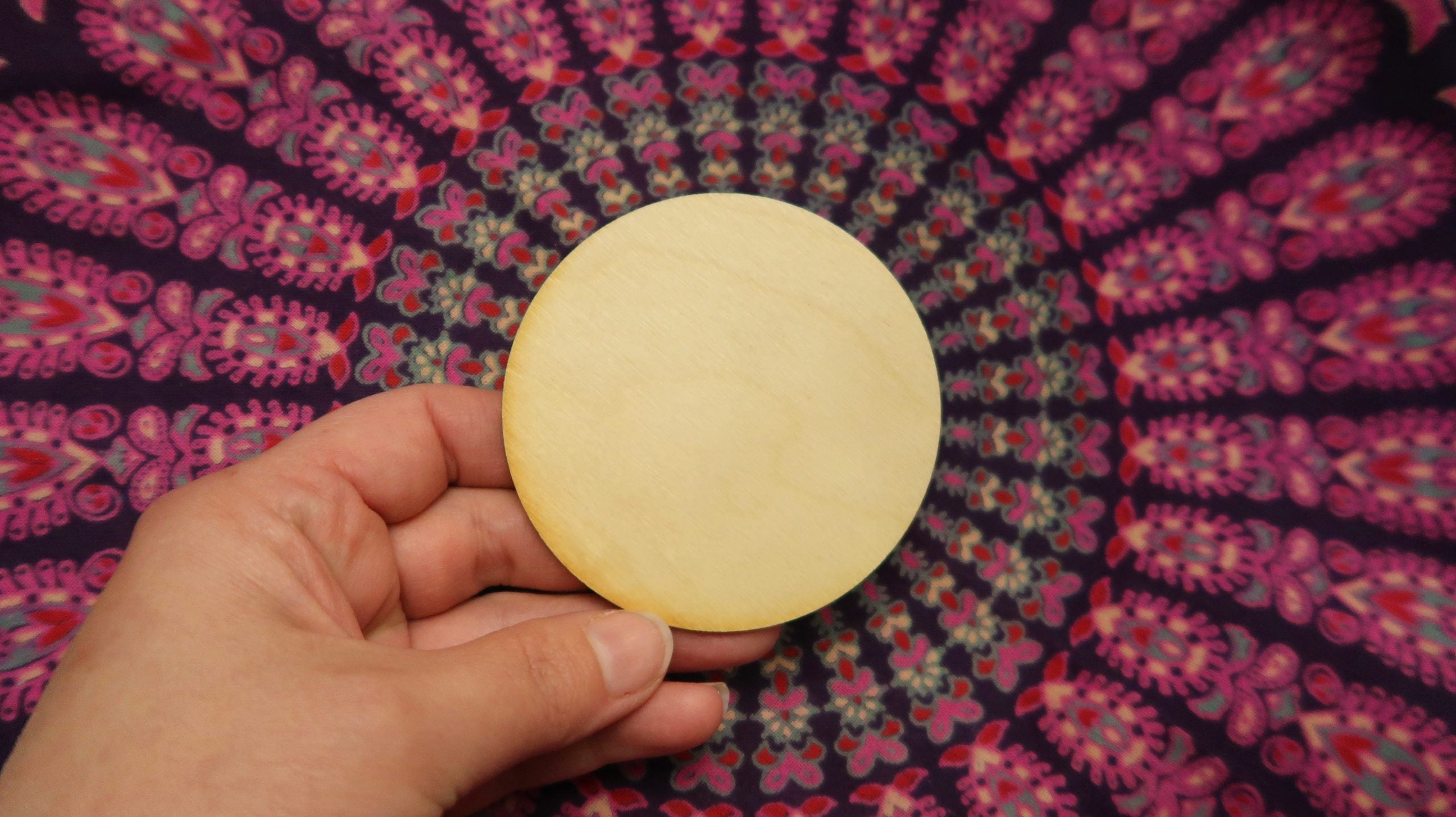 3" Wooden Disc Blanks Dot Mandala Art image 0