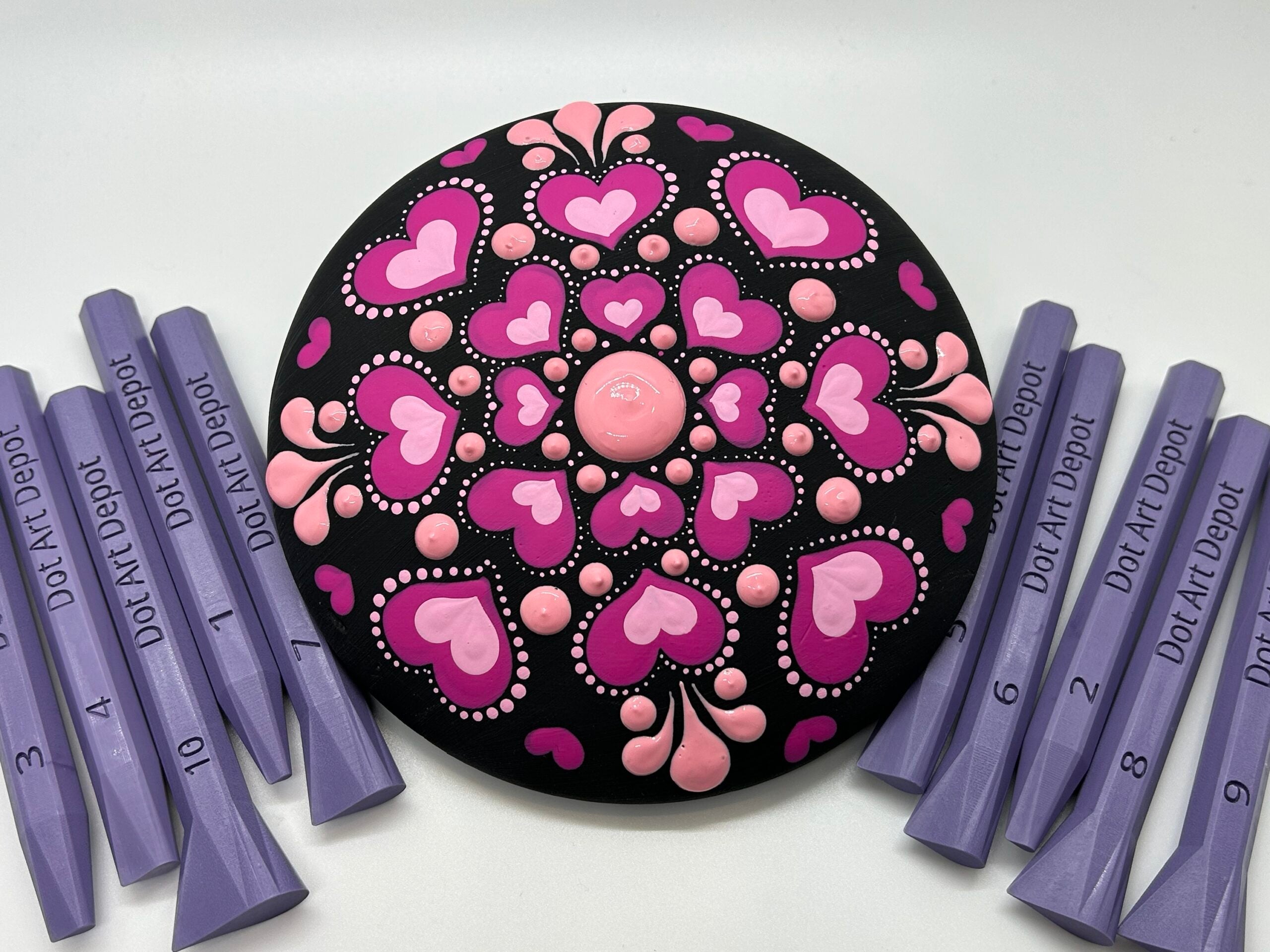 PETAL shaped dotting tools Pretty Purple 10 piece set image 12
