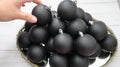 Black, matte, Christmas ornament balls, dot mandala blank image 0