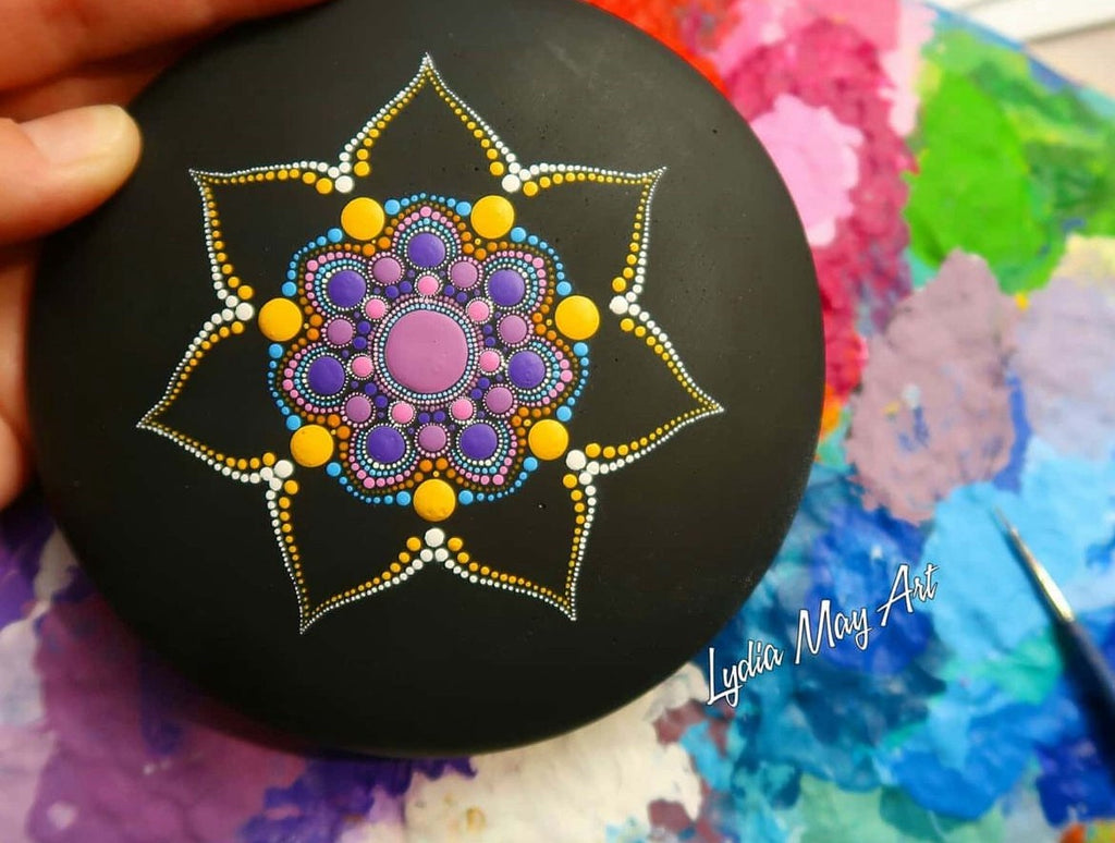 Lydia May’s Mandala Painting 9 FIRE ELEMENTS Stencil Shapes image 11