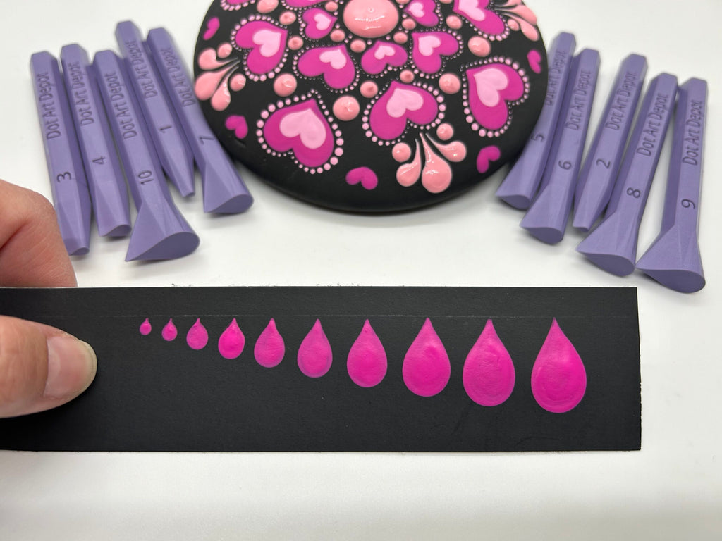 PETAL shaped dotting tools Pretty Purple 10 piece set image 11