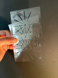 Lydia May's Dot Mandala MINI Guideline Stencils in 12, 14, & 16 slices image 0