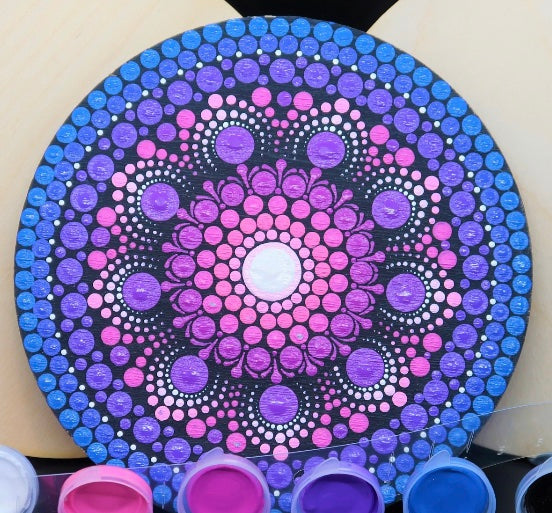 Wooden Disc Blanks. 6 inches. Dot Mandala Art image 5