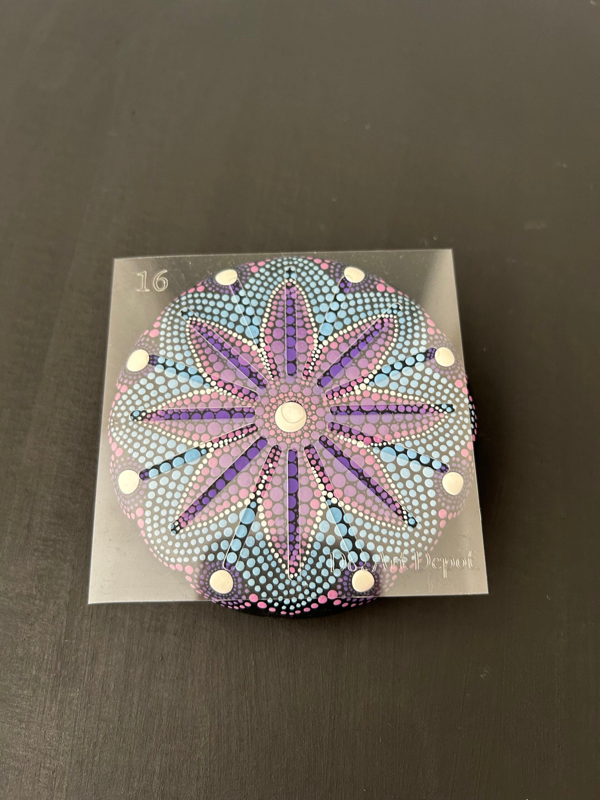 Lydia May's Dot Mandala MINI Guideline Stencils in 12, 14, & 16 slices image 6
