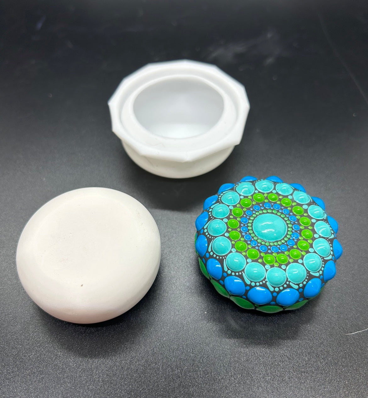 Small Round Disk Stone Silicone Mold 2” image 4