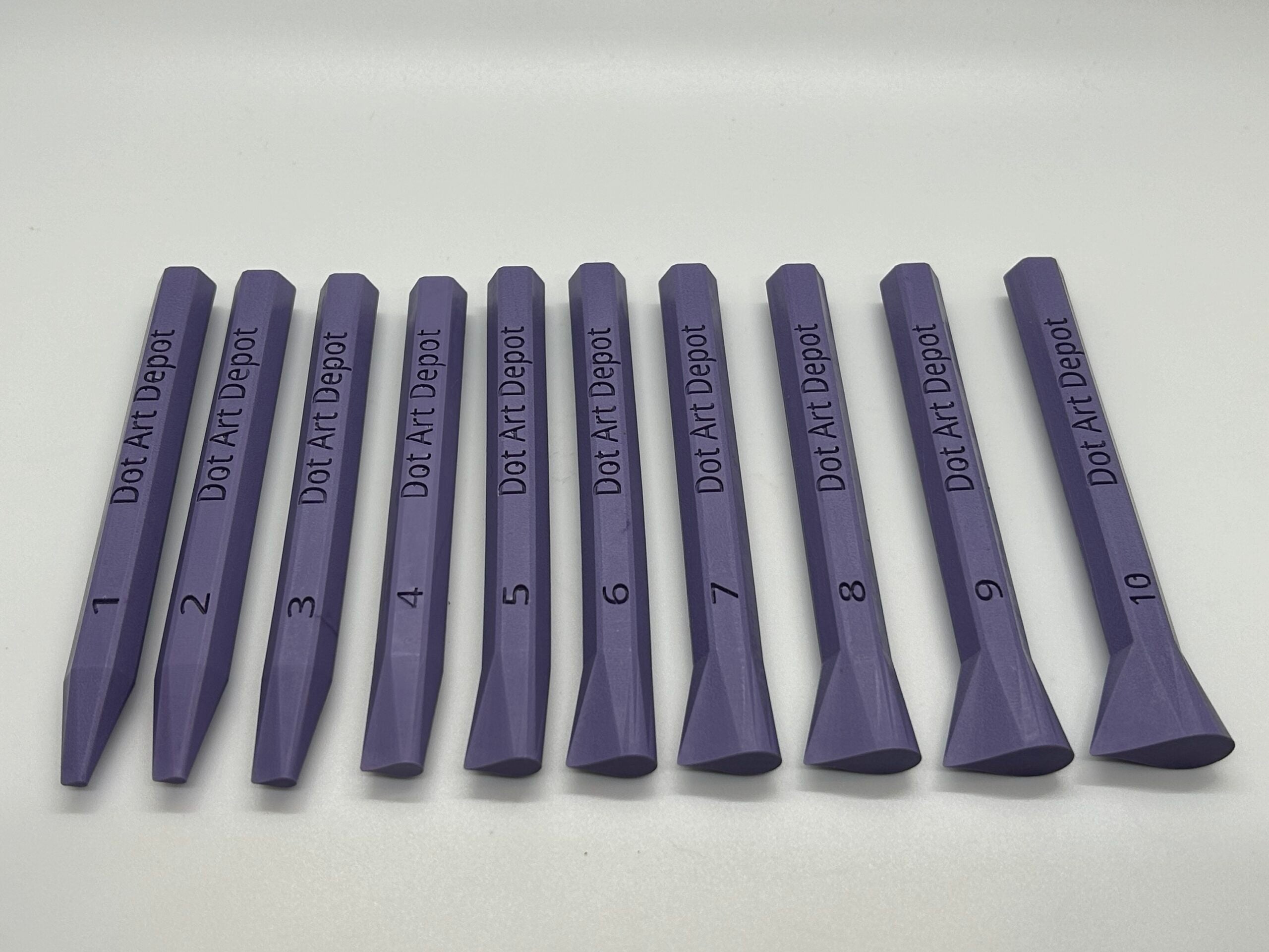PETAL shaped dotting tools Pretty Purple 10 piece set image 10