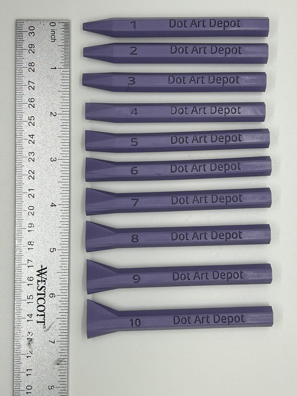 PETAL shaped dotting tools Pretty Purple 10 piece set image 5