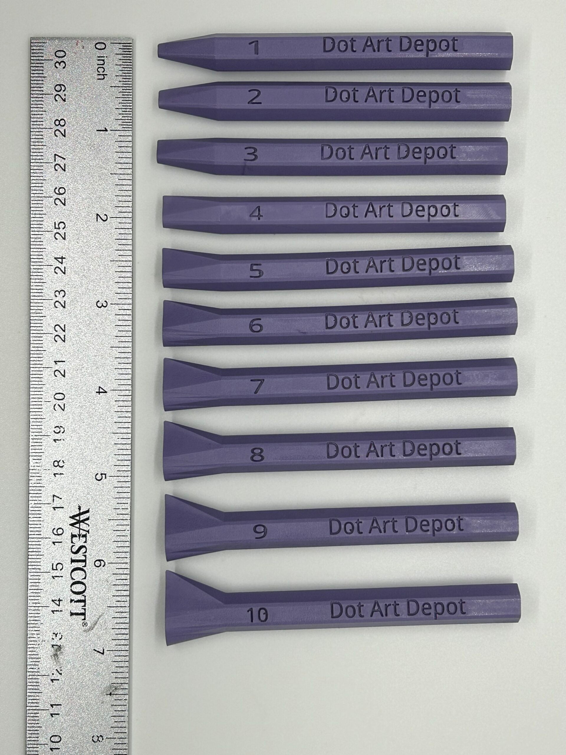 PETAL shaped dotting tools Pretty Purple 10 piece set image 5