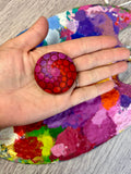 Original Art hand-painted Mini Mandala Stone #348 image 0