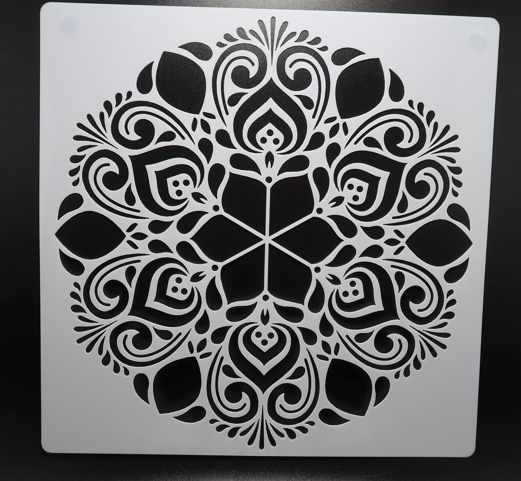 7 3/4" Mandala Stencil (B4) image 0