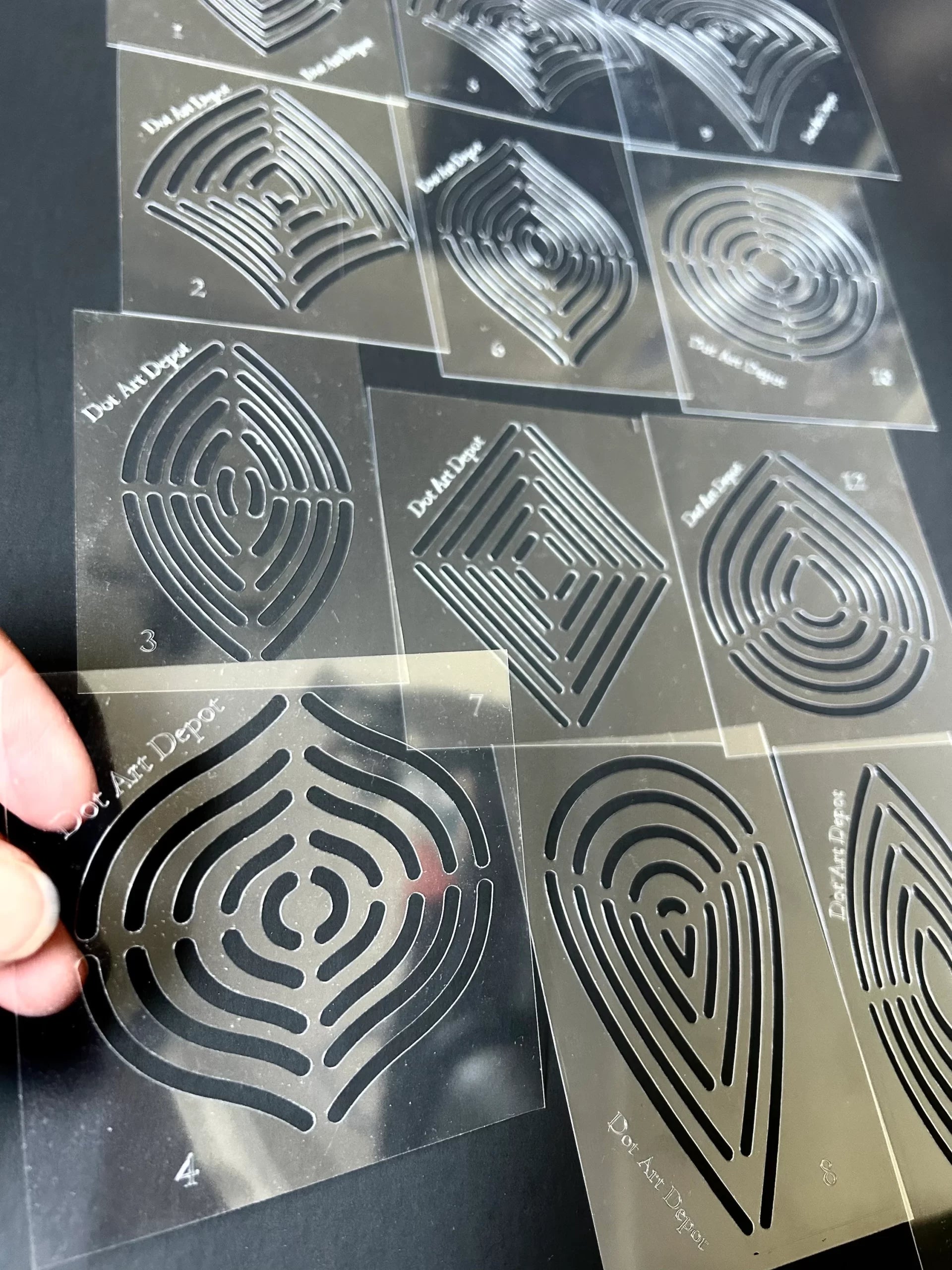 Lydia May’s Mandala Painting 12 EARTH ELEMENTS Stencil Shapes image 0