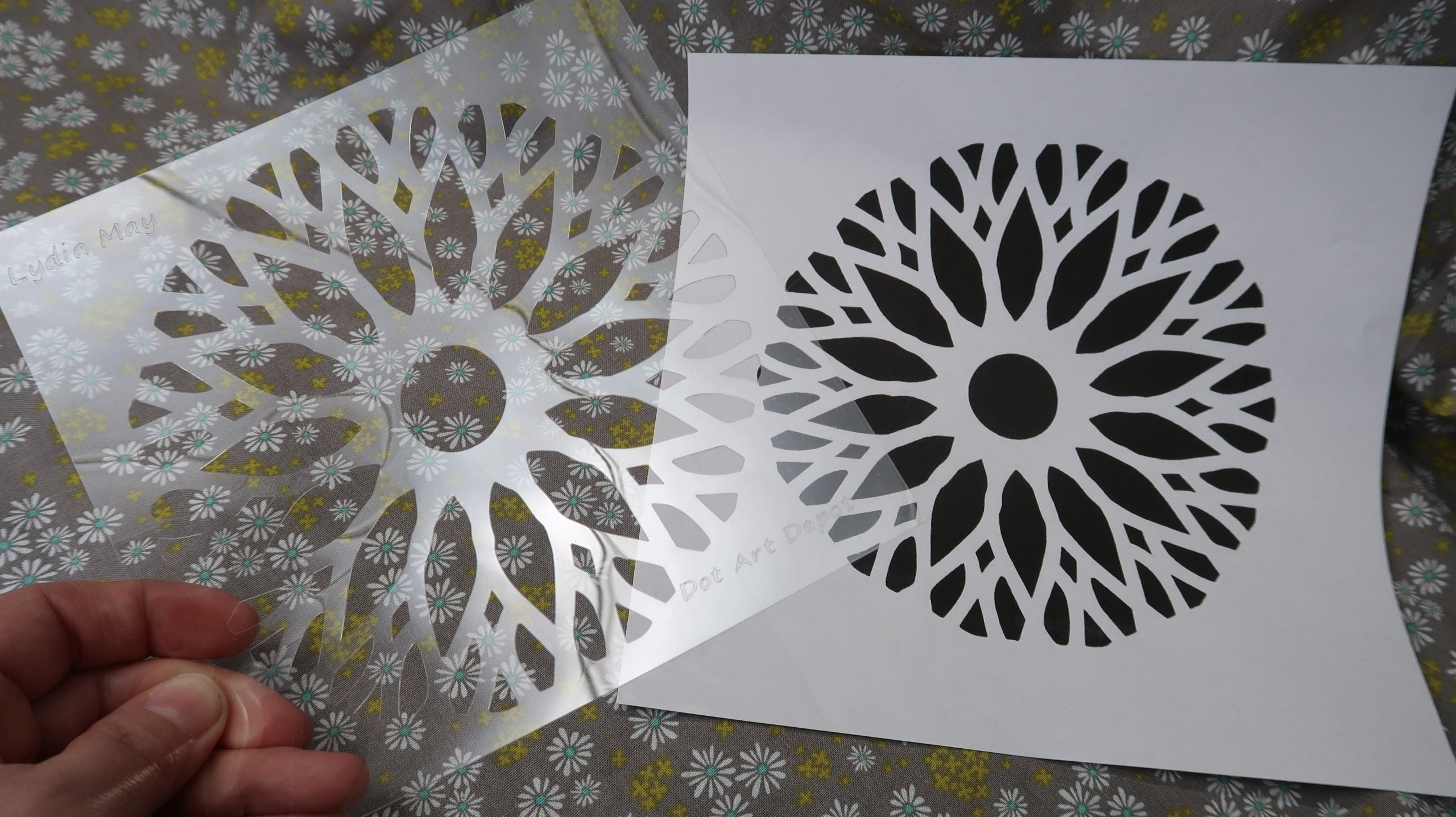 Lydia May's Dot Mandala Stencil #9   6", 9", or 12" image 0