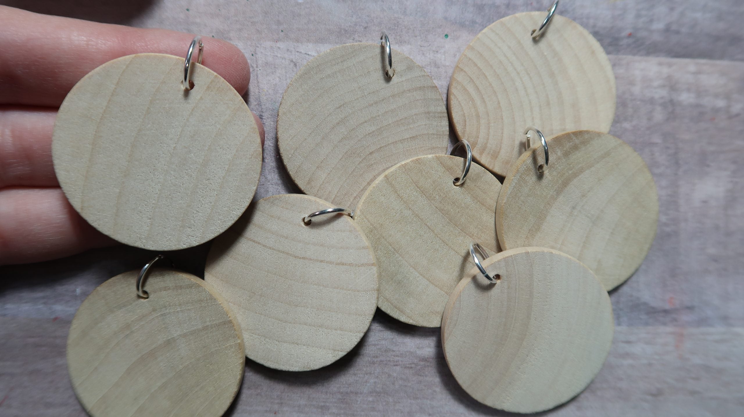 1.5" Blank Dot Mandala Wooden Pendant Lydia May image 3