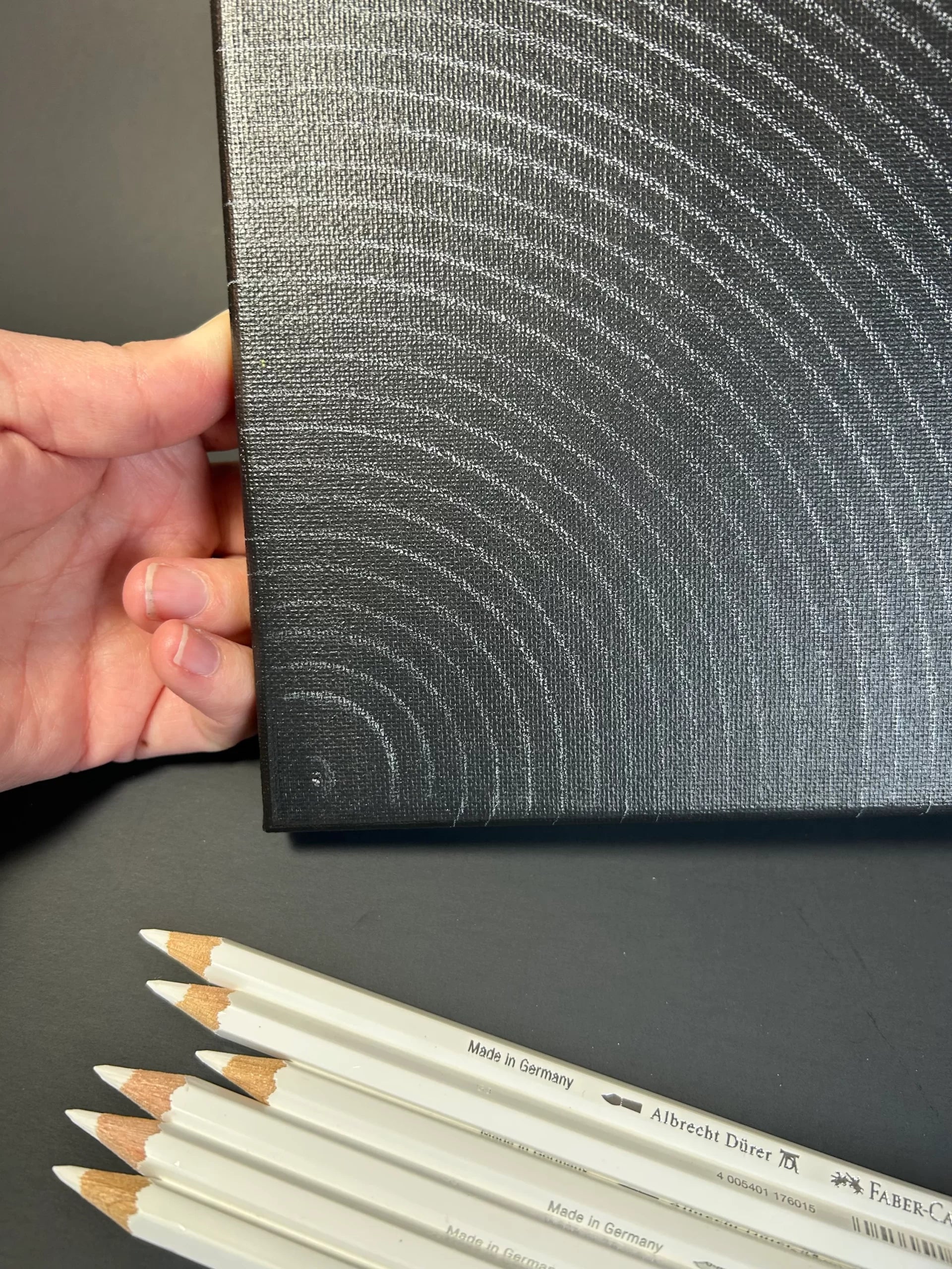 White Faber-Castell Watercolor Pencil for Drawing Guidelines in Dot Mandala Painting image 2