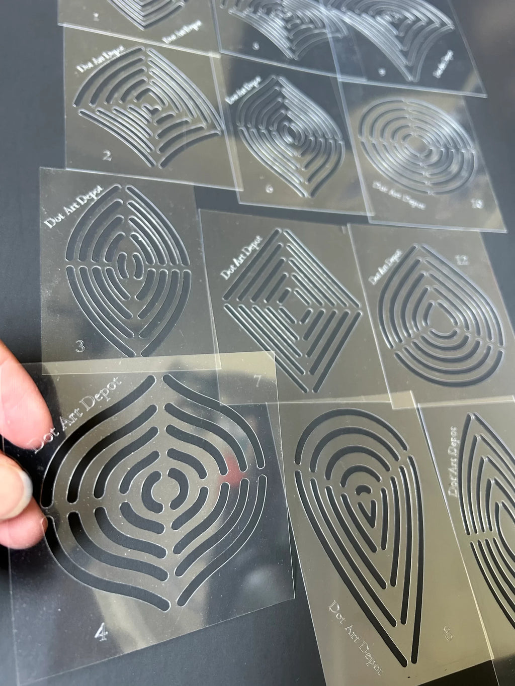 Lydia May’s Mandala Painting 12 EARTH ELEMENTS Stencil Shapes image 6