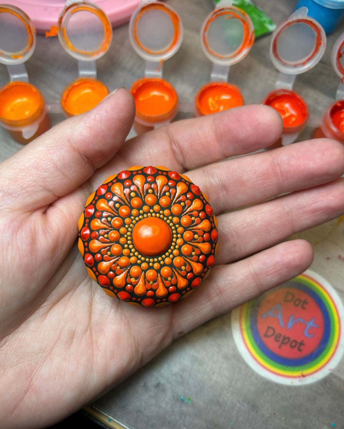 Small Round Disk Stone Silicone Mold 2” image 3