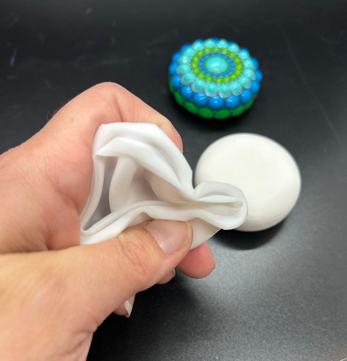 Small Round Disk Stone Silicone Mold 2” image 5