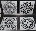 Set of 4 - 6" Mandala Stencils (Pack #4) image 0