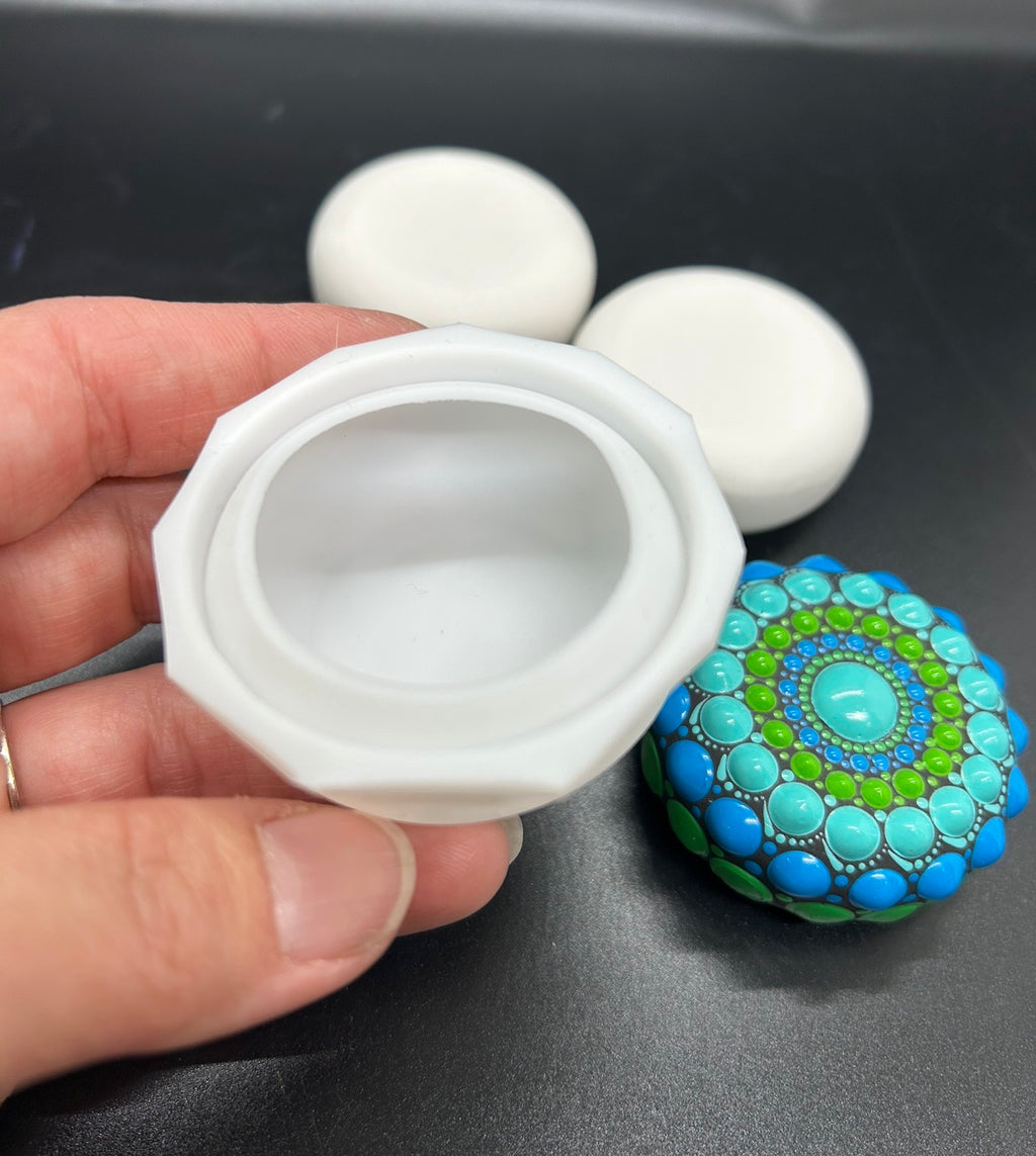 Small Round Disk Stone Silicone Mold 2” image 1