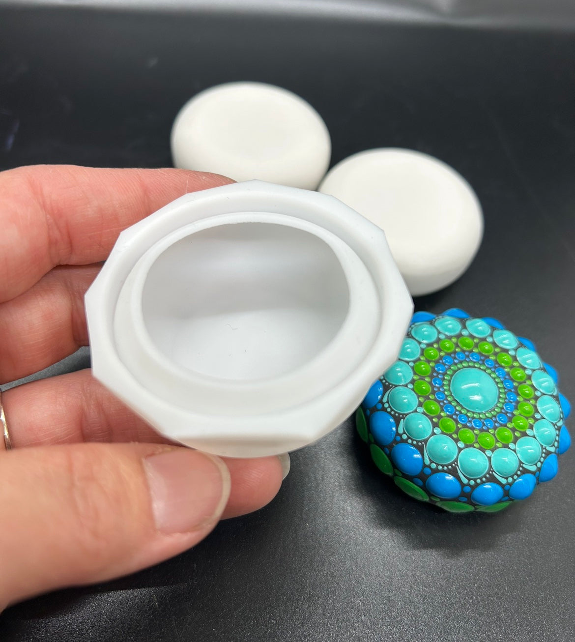 Small Round Disk Stone Silicone Mold 2” image 1