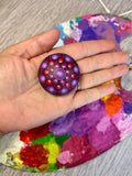 Original Art hand-painted Mini Mandala Stone #333 image 0