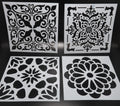 Set of 4 - 6" Mandala Stencils (Pack #1) image 0