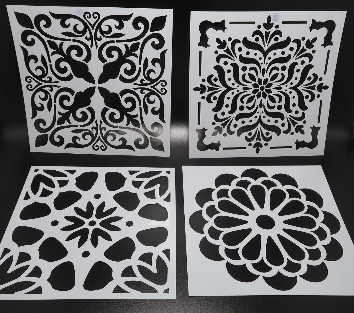 Set of 4 - 6" Mandala Stencils (Pack #1) image 0
