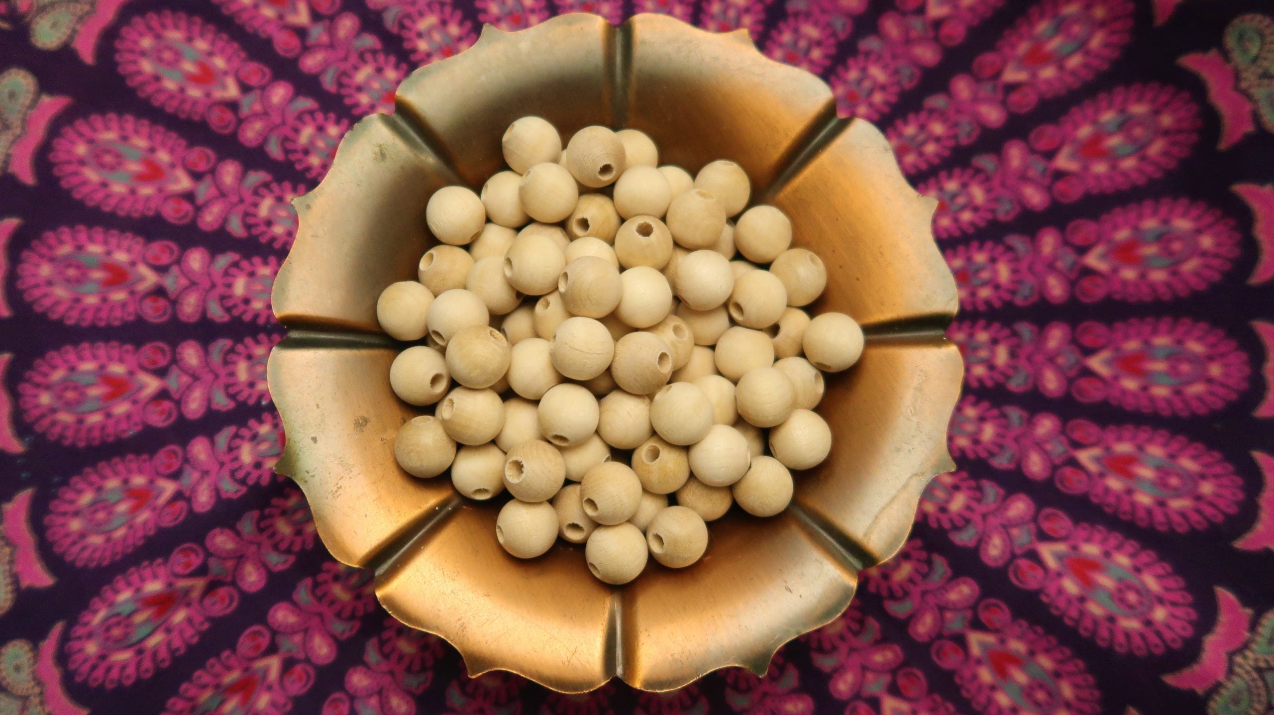 Pack of 12 Small Round Wooden 1/2" Beads image 4