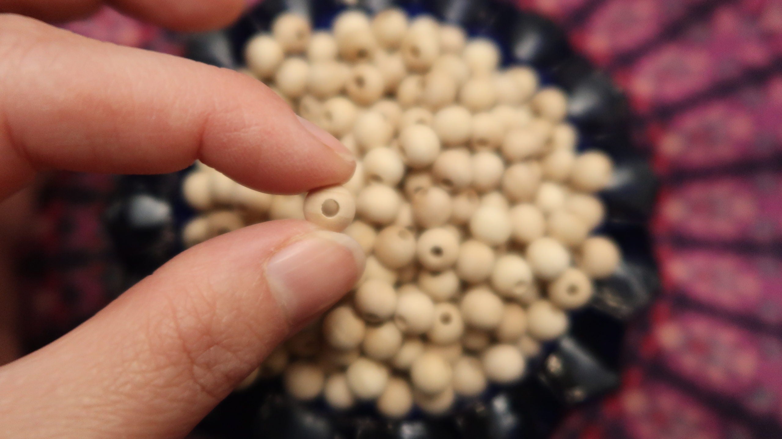 Pack of 20 Small Round Wooden 1/4" Beads image 3