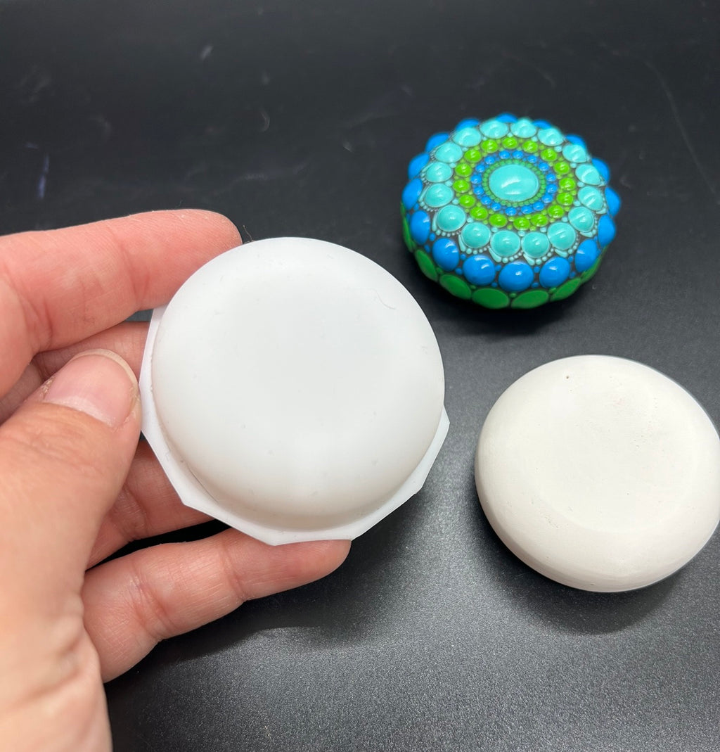 Small Round Disk Stone Silicone Mold 2” image 6