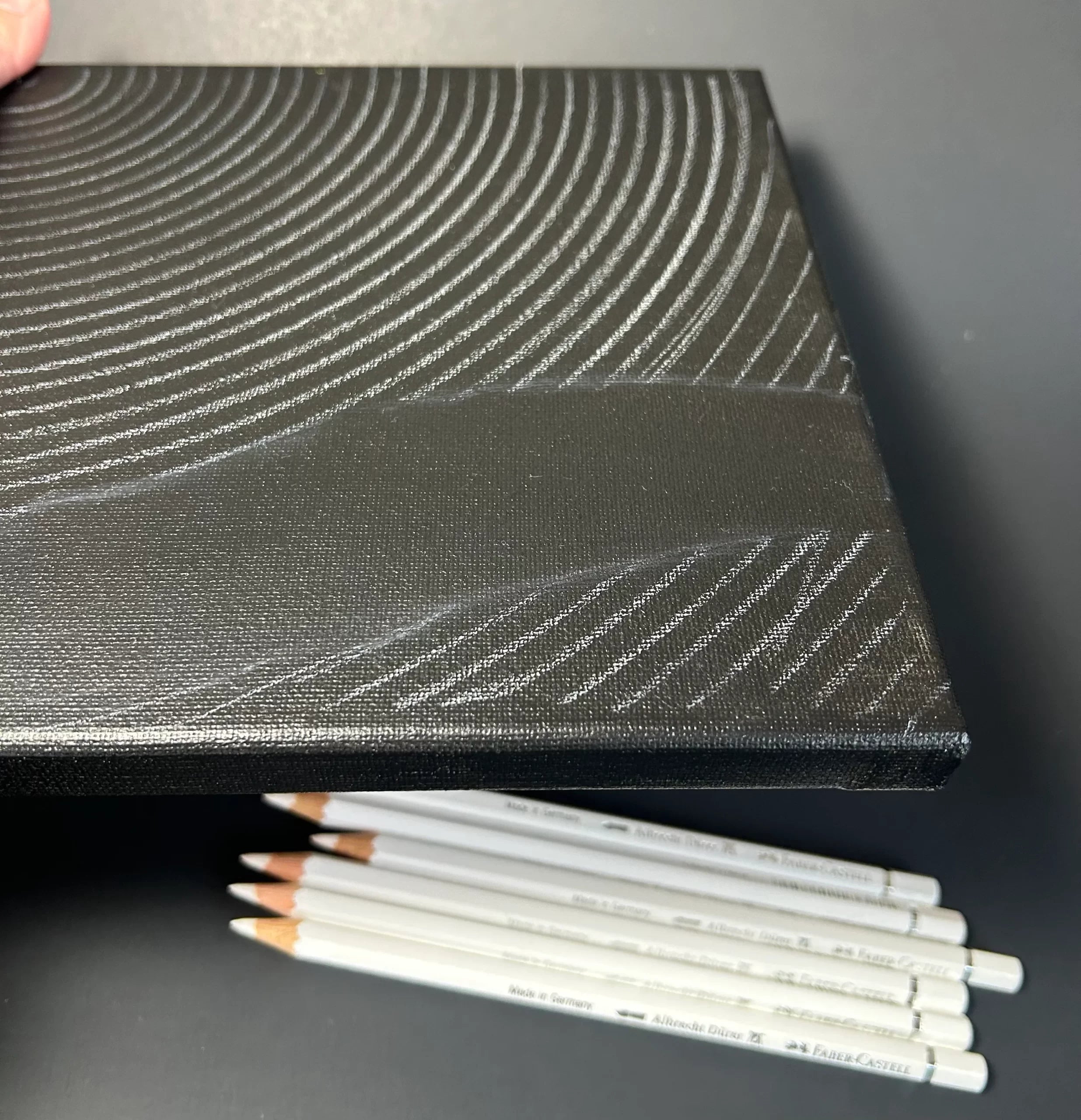 White Faber-Castell Watercolor Pencil for Drawing Guidelines in Dot Mandala Painting image 1