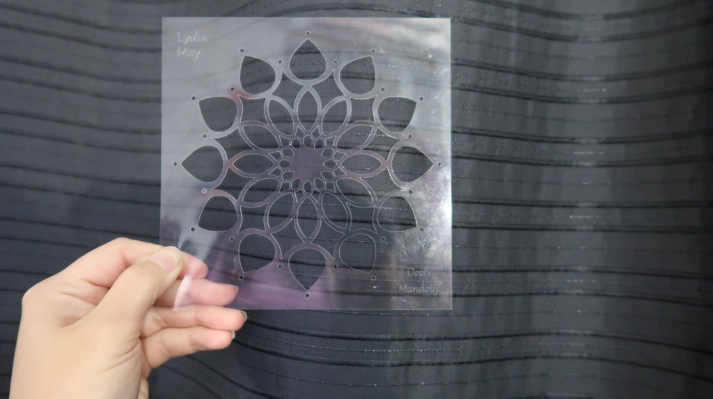 Lydia May's Dot Mandala Stencil #8  6", 9", or 12" image 1