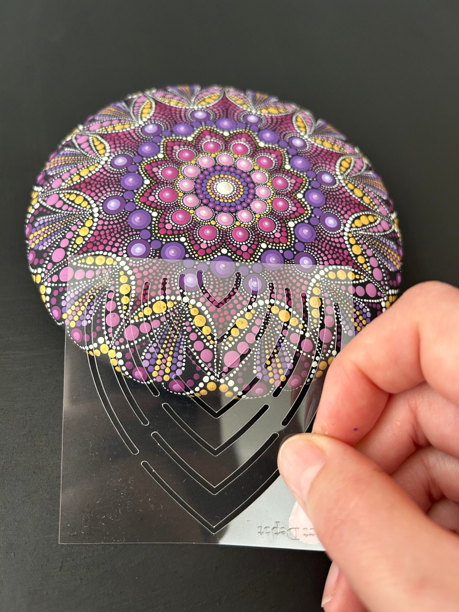 Lydia May’s Mandala Painting 9 FIRE ELEMENTS Stencil Shapes image 4
