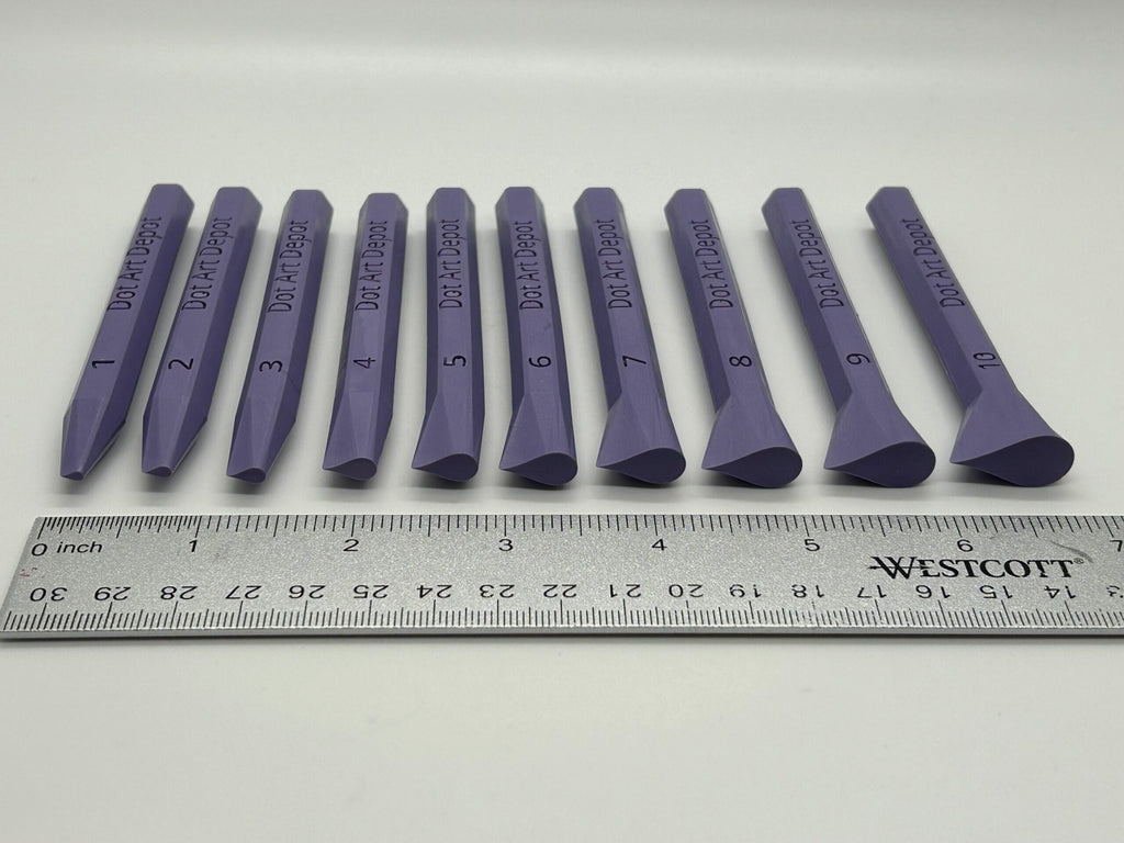 PETAL shaped dotting tools Pretty Purple 10 piece set image 6