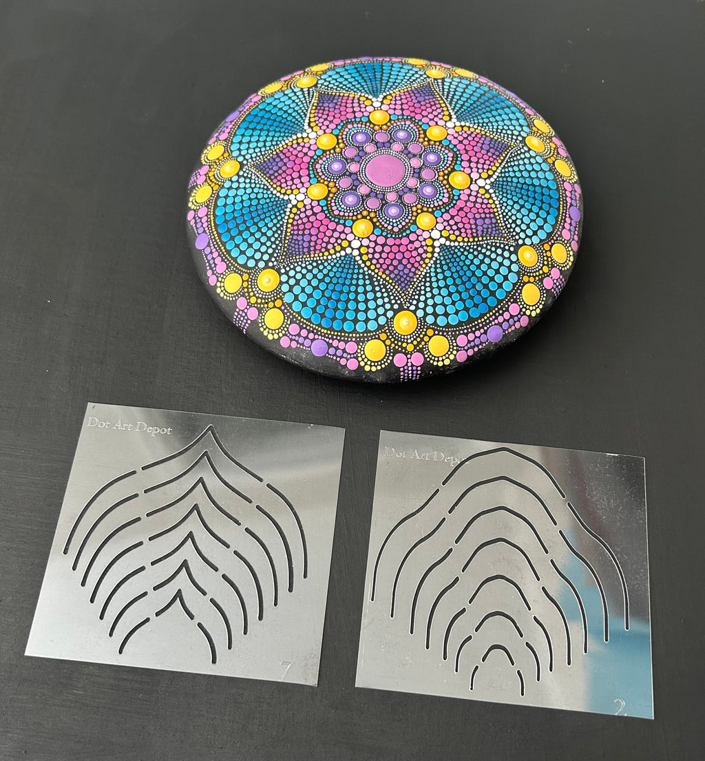 Lydia May’s Mandala Painting 9 FIRE ELEMENTS Stencil Shapes image 9