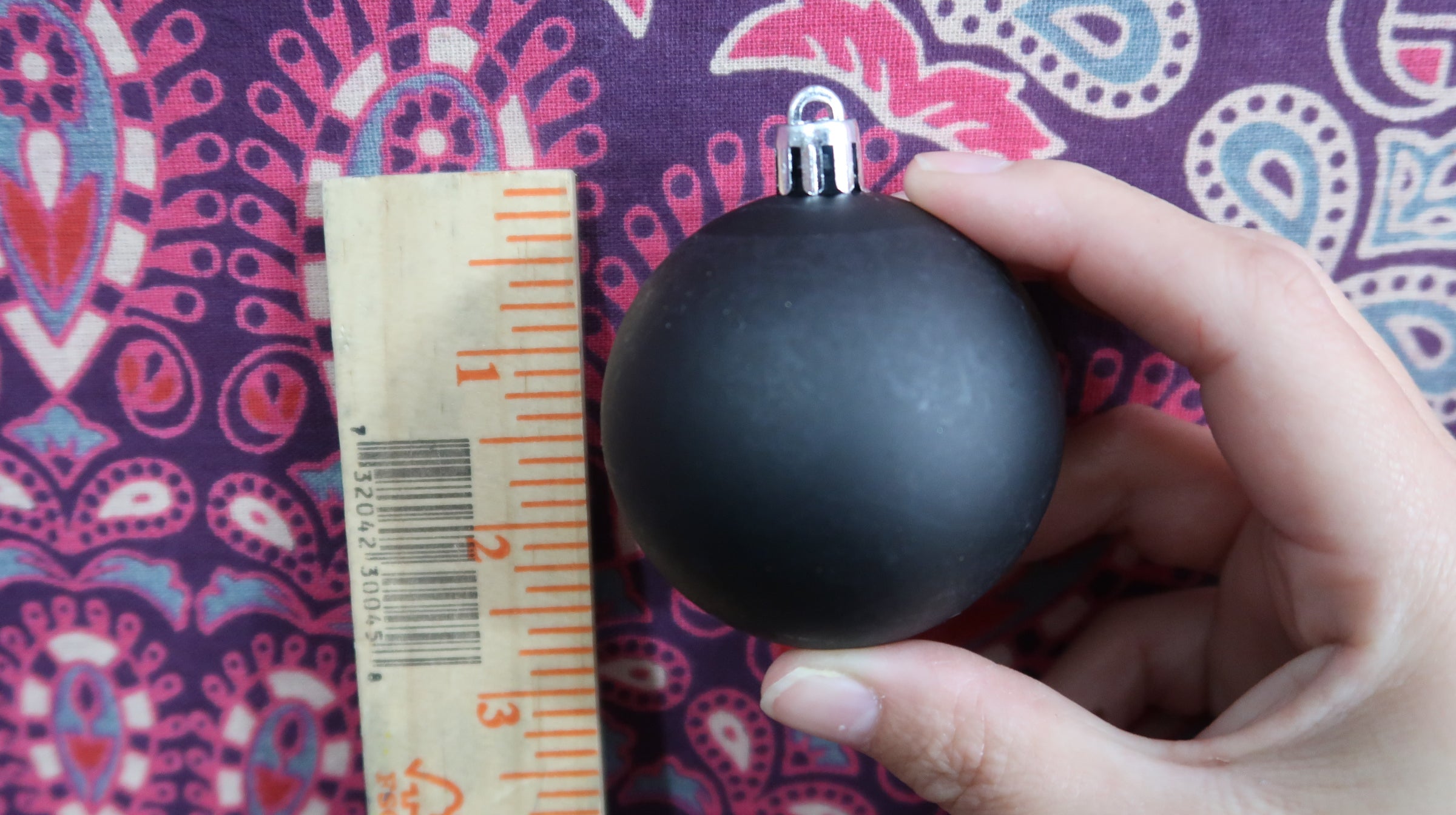 Black, matte, Christmas ornament balls, dot mandala blank image 6