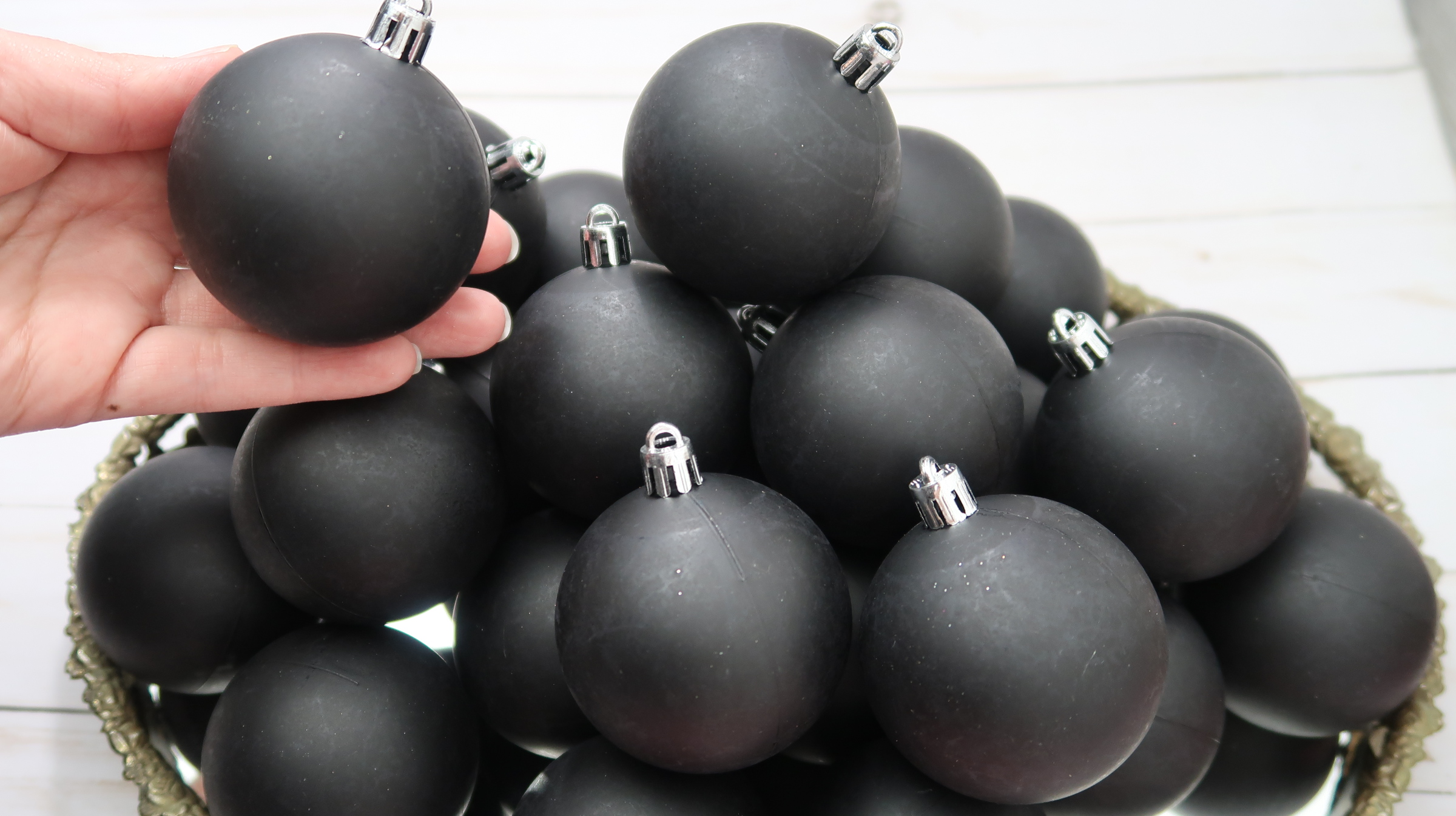 Black, matte, Christmas ornament balls, dot mandala blank – Dot Art Depot