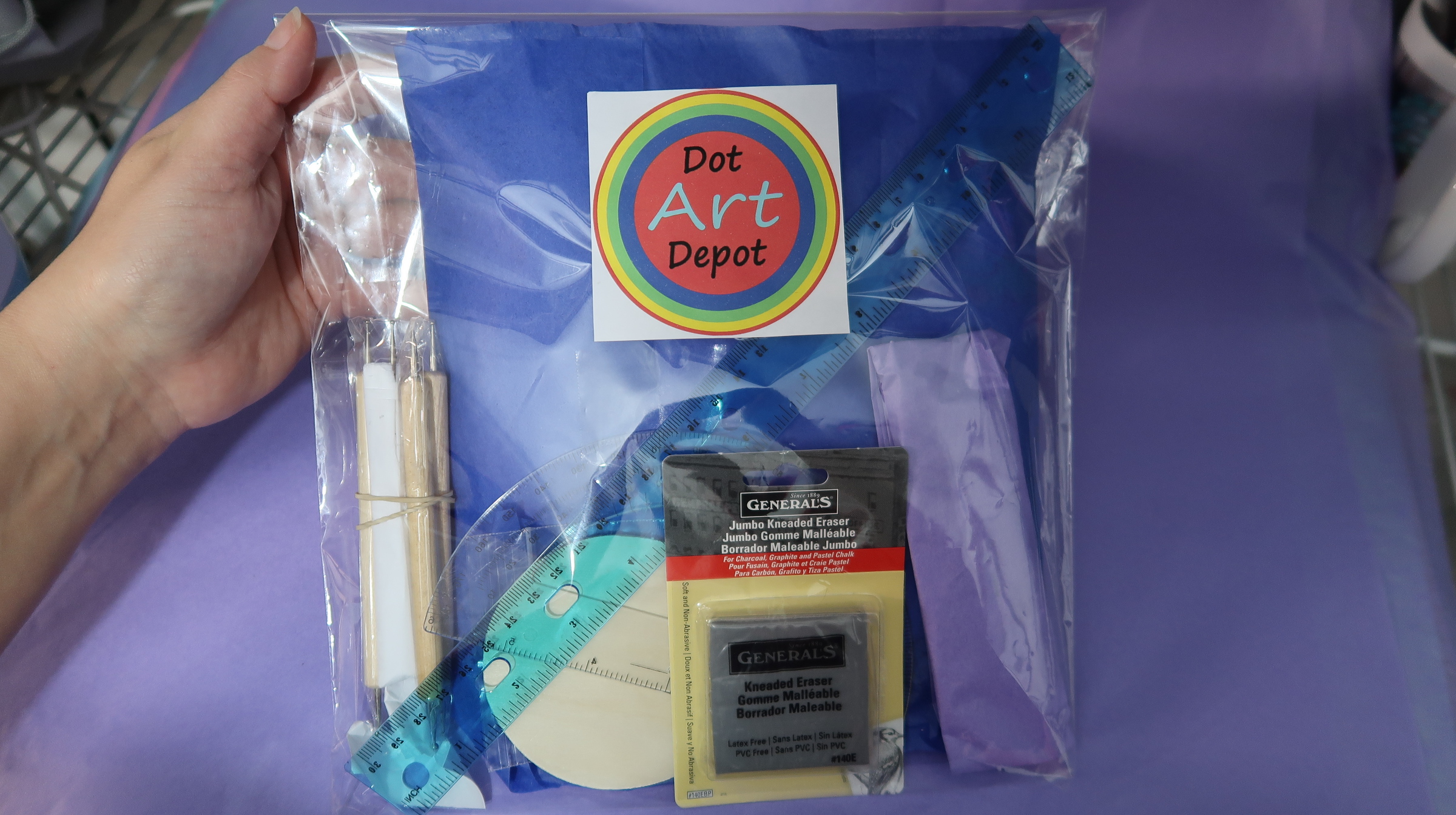 Kneaded Eraser and Soapstone Stick for Dot Mandala Painting Kit Lydia May's  Dotting tools – Dot Art Depot