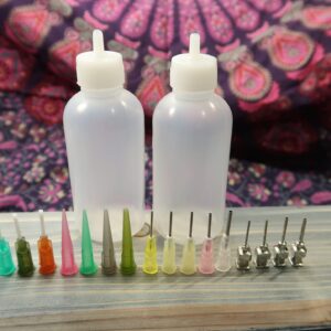 20 Piece Precision Tip Squeeze Bottle Set for Raised Dots in Dot Mandala Painting