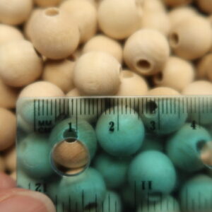 Pack of 12 Small Round Wooden 1/2″ Beads
