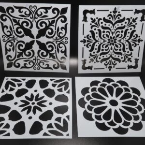 Set of 4 – 6″ Mandala Stencils (Pack #1)