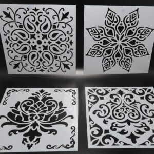 Set of 4 – 6″ Mandala Stencils (Pack #2)