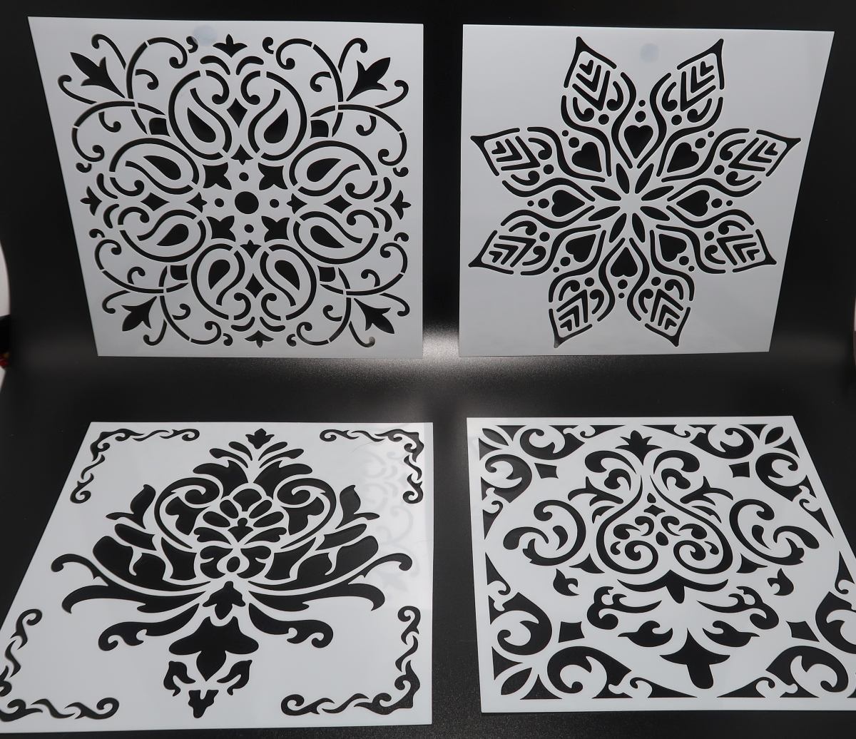 Set of 4 - 6 Mandala Stencils (Pack #4)