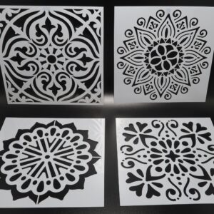 Set of 4 – 6″ Mandala Stencils (Pack #3)