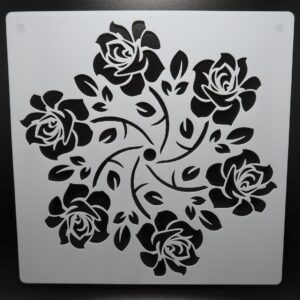 7 3/4″ Rose Mandala Stencil (B1)