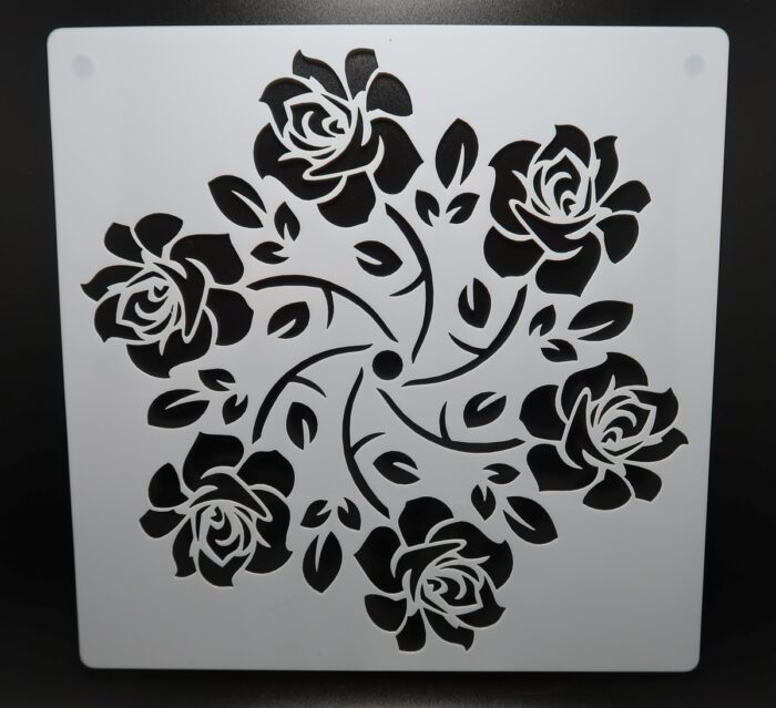 7 3/4″ Rose Mandala Stencil (B1) – Dot Art Depot