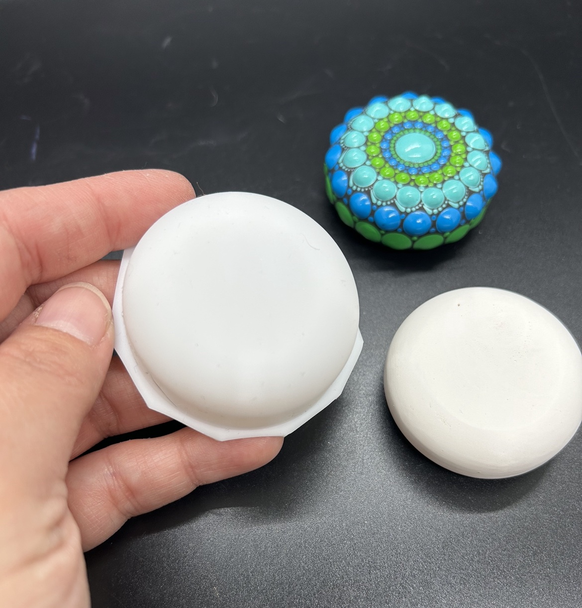 Small Round Disk Stone Silicone Mold 2”