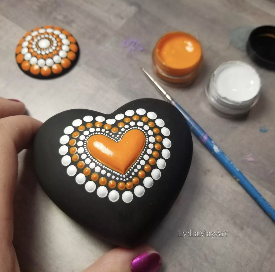 Set of 2 3D Silicone Mold, Heart Stone, Heart Mould, 3D Heart Shape, Resin  Blank, Heart Casting Mold, Dot Painting, Mandala Stone 
